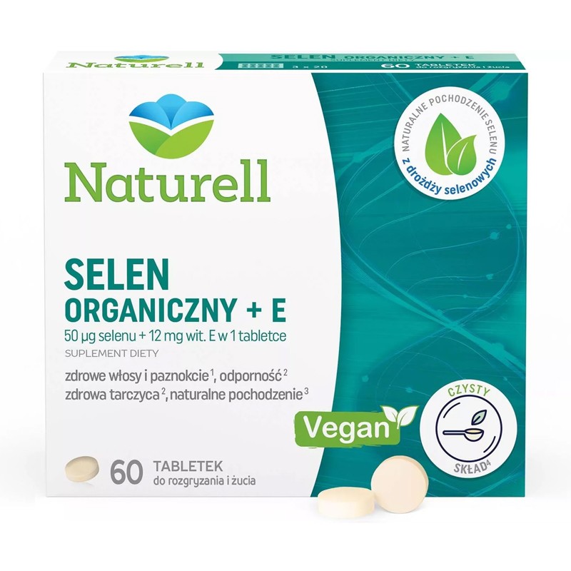 Naturell Selen Organiczny E 60 Tabletek Apteka Moderna