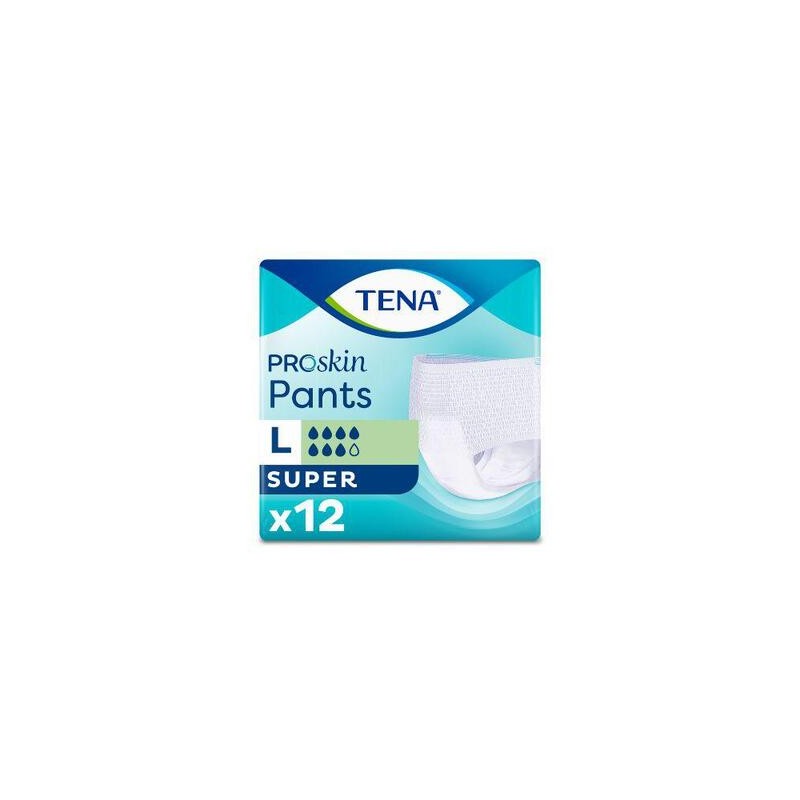 TENA Pants ProSkin Super majtki chłonne rozmiar L 12 sztuk Apteka