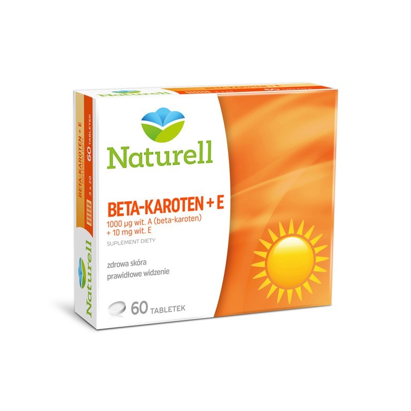 Naturell Beta karoten + E, 60 tabletek 