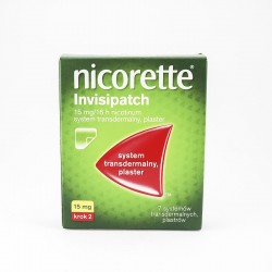 Nicorette Invisipatch system transdermalny 15 mg/16 h, 7 saszetek