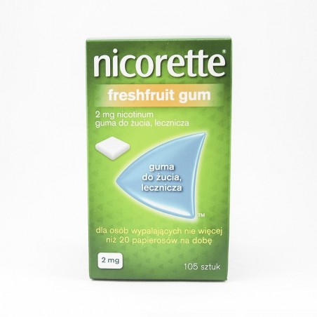 Nicorette Freshfruit guma do żucia 2 mg, 105 sztuk