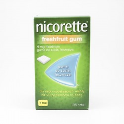 Nicorette Freshfruit guma do żucia 4 mg, 105 sztuk