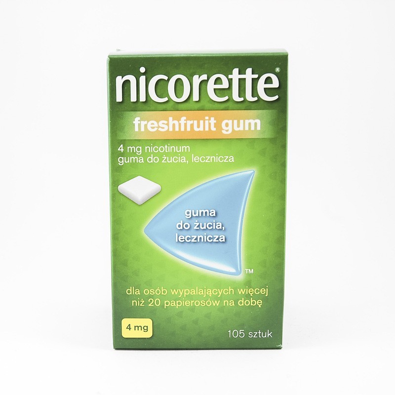 Nicorette Freshfruit guma do żucia 4 mg, 105 sztuk 