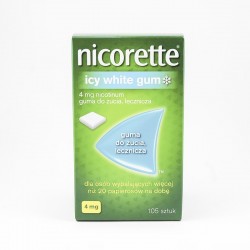 Nicorette Icy white guma do żucia 4 mg, 105 sztuk