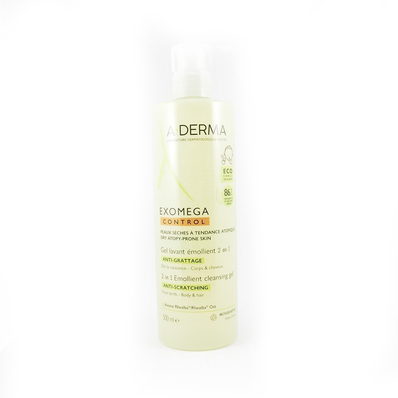 Aderma Exomega control żel emolientowy do mycia 500 ml 