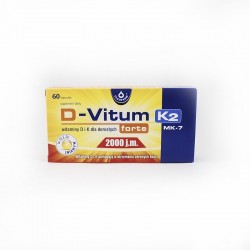D-vitum K2 Forte 2000 jm, 60 kapsułek