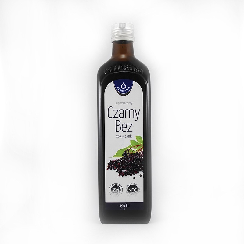Czarny Bez Sok z cynkiem 490 ml 
