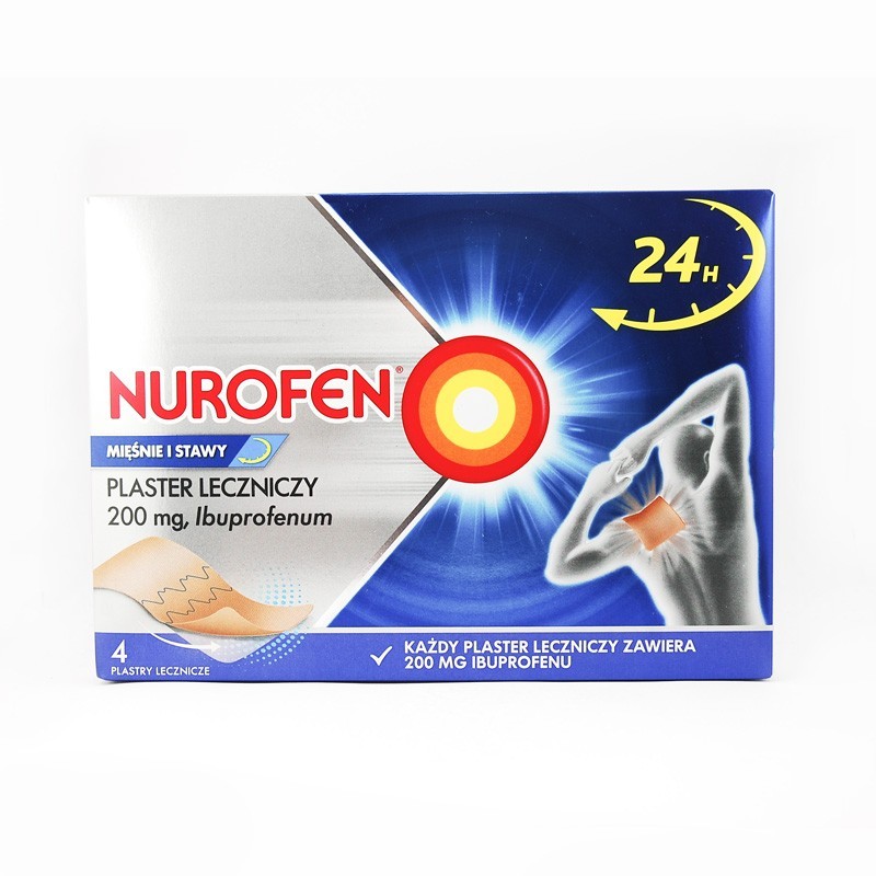 Nurofen mięśnie i stawy plastry lecznicze 200 mg, 4 sztuki 