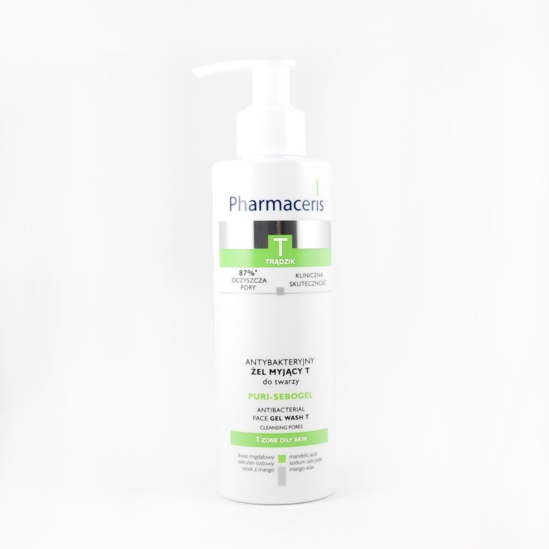 Pharmaceris T Puri - Sebogel antybakteryjny żel do mycia twarzy 190 ml 