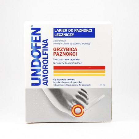 Undofen Amorolfina lakier do paznokcji 50 mg/ml, 2,5 ml 
