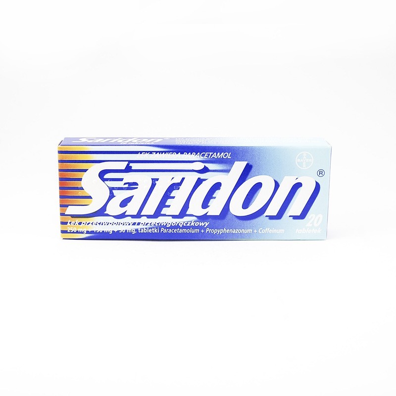 Saridon 250 mg + 150 mg + 50 mg, 20 tabletek 