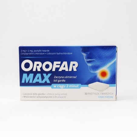 Orofar Max 2 mg + 1 mg, 30 pastylek