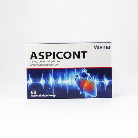 Aspicont 75 mg, 60 tabletek dojelitowych