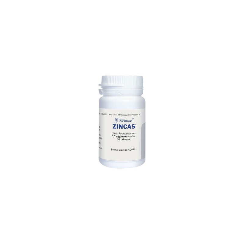 Zincas 5,5 mg Zn2+, 50 tabletek 