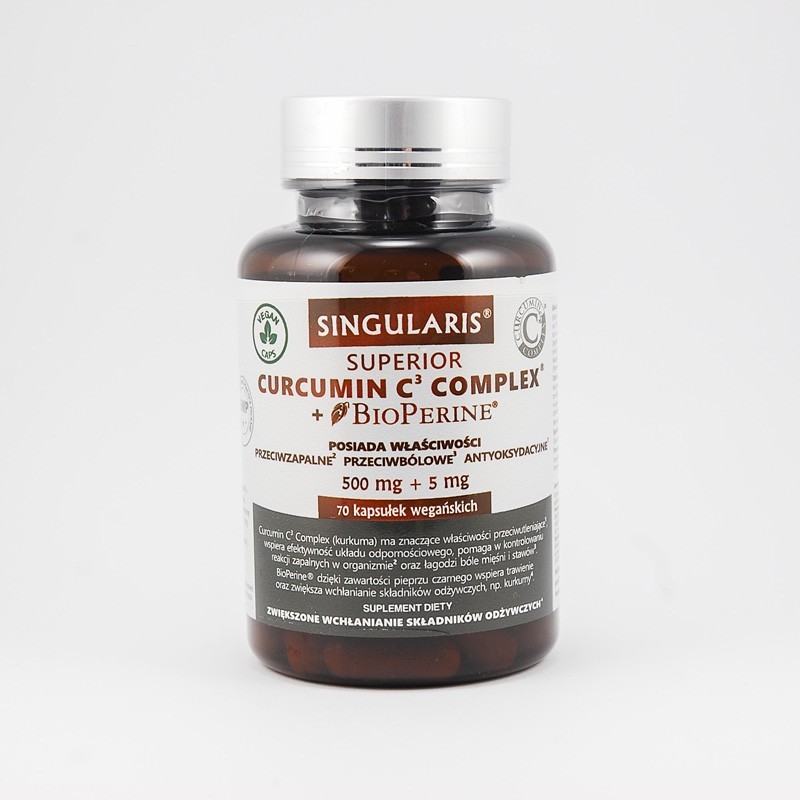 Singularis Curcumin C3 compex + bioperine 70 kapsułek 