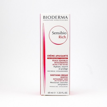 Bioderma Sensibio rich krem łagodzący bogata konsystencja do skóry wrażliwej 40 ml