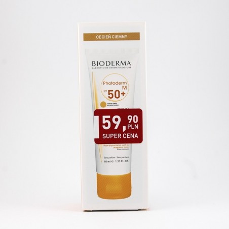  Bioderma Photoderm M SPF 50 + krem ochronno tonujący, 40 ml 