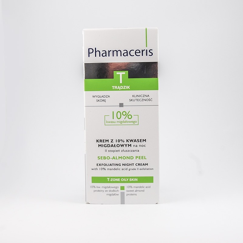 Pharmaceris T Sebo - almond peel 10 % krem do twarzy II stopień złuszczania z 10% kwasem migdałowym 50 ml 