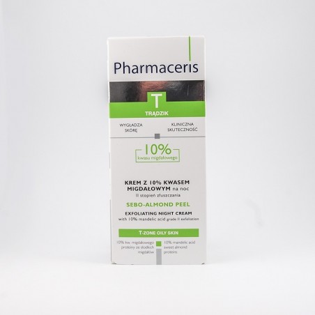 Pharmaceris T Sebo - almond peel 10 % krem do twarzy II stopień złuszczania z 10% kwasem migdałowym 50 ml 