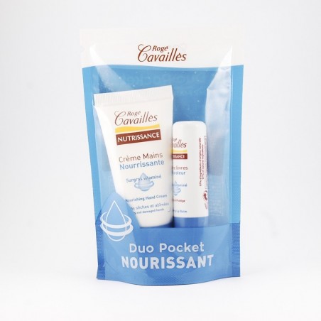  Roge Cavailles Odżywcza pielęgnacja: odżywczy krem do rąk 30 ml + regenerujący balsam do ust 5,5 ml 