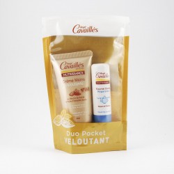 Roge Cavailles Łagodząca pielęgnacja: delikatny krem do rąk 30 ml + regenerujący balsam do ust 5,5 ml