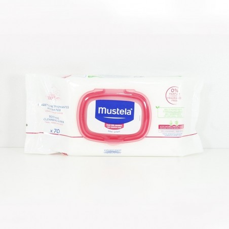  Mustela łagodzące chusteczki oczyszczające 70 sztuk 