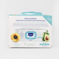 Mustela Stelatopia chusteczki oczyszczająco-relipidujące trójpak 3* 50 sztuk
