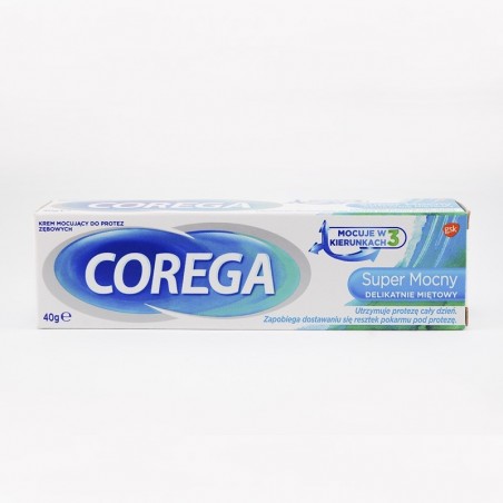 Corega Super Mocny delikatnie miętowy krem do protez 40 g 