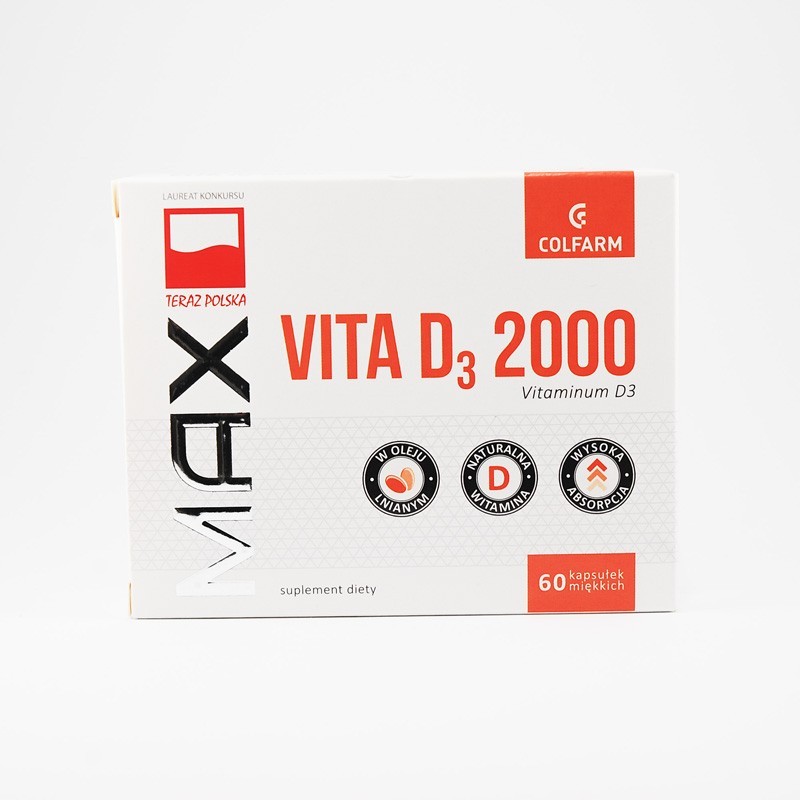 Max Vita D3 2000, 60 kapsułek 