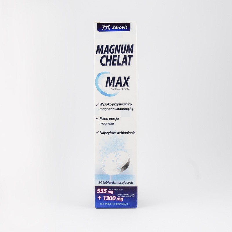 Zdrovit Magnum chelat max 20 tabletek musujących 