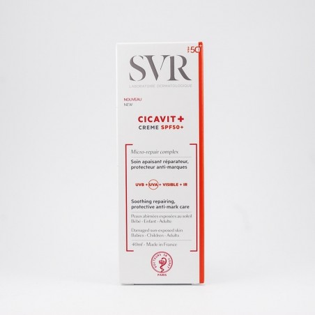  SVR Cicavit creme SPF 50+ krem kojąco-regenerujący zapobiegający powstawaniu plam 40 ml 