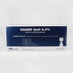 Sól fizjologiczna Gilbert 0,9% 100 ampułek po 5 ml