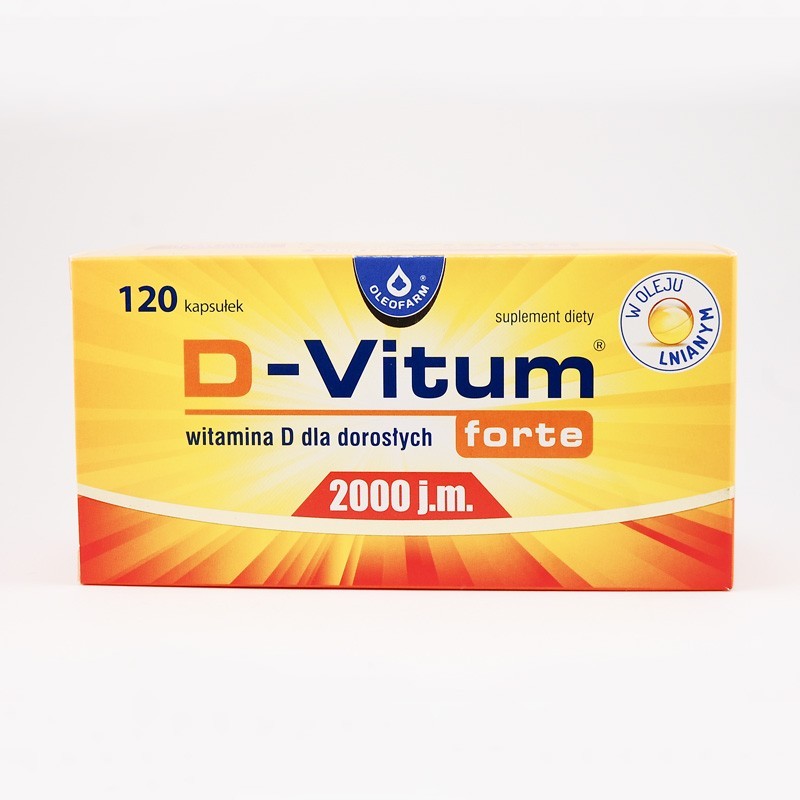 D-vitum Forte 2000 jm, 120 kapsułek 
