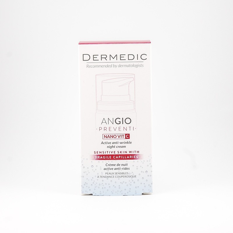 Dermedic Angio preventi nano vit C aktywny krem przeciwzmarszczkowy na noc 55 g 