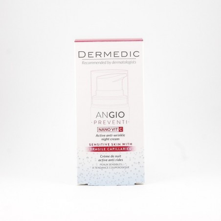 Dermedic Angio preventi nano vit C aktywny krem przeciwzmarszczkowy na noc 55 g