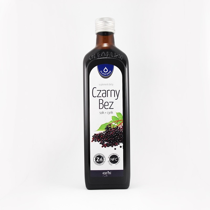 Czarny Bez Sok z cynkiem 490 ml 