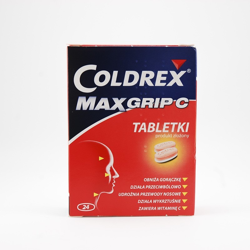 Coldrex Maxgrip C 500 mg + 25 mg + 38 mg + 5 mg, 24 tabletki 