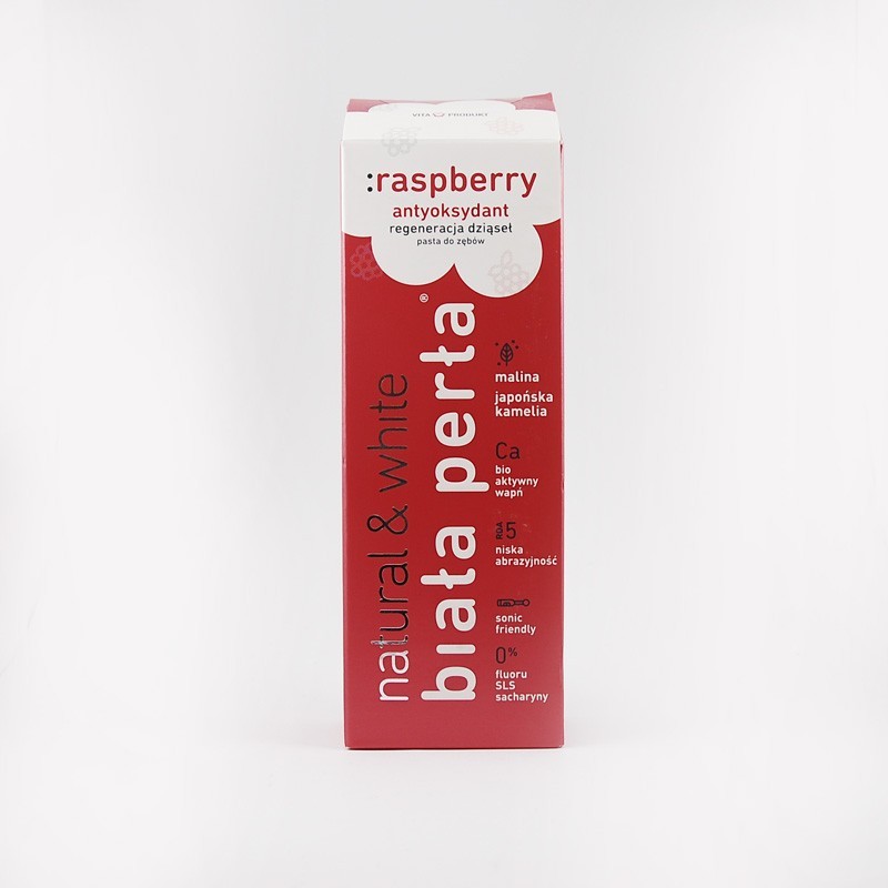 Biała Perła natural raspberry pasta do zębów 75 ml 