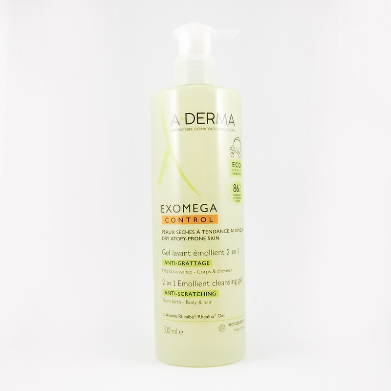 Aderma Exomega control żel emolientowy do mycia 500 ml 