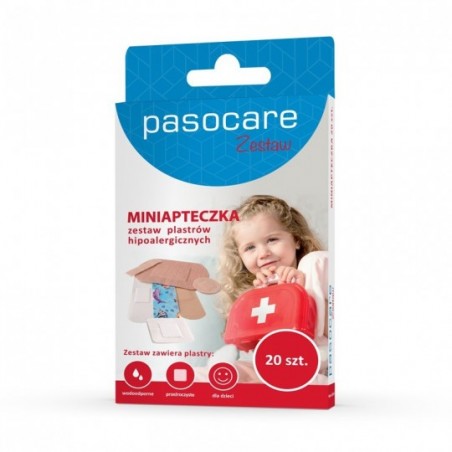  Zestaw Mini Apteczka PASO 20 plastrów 