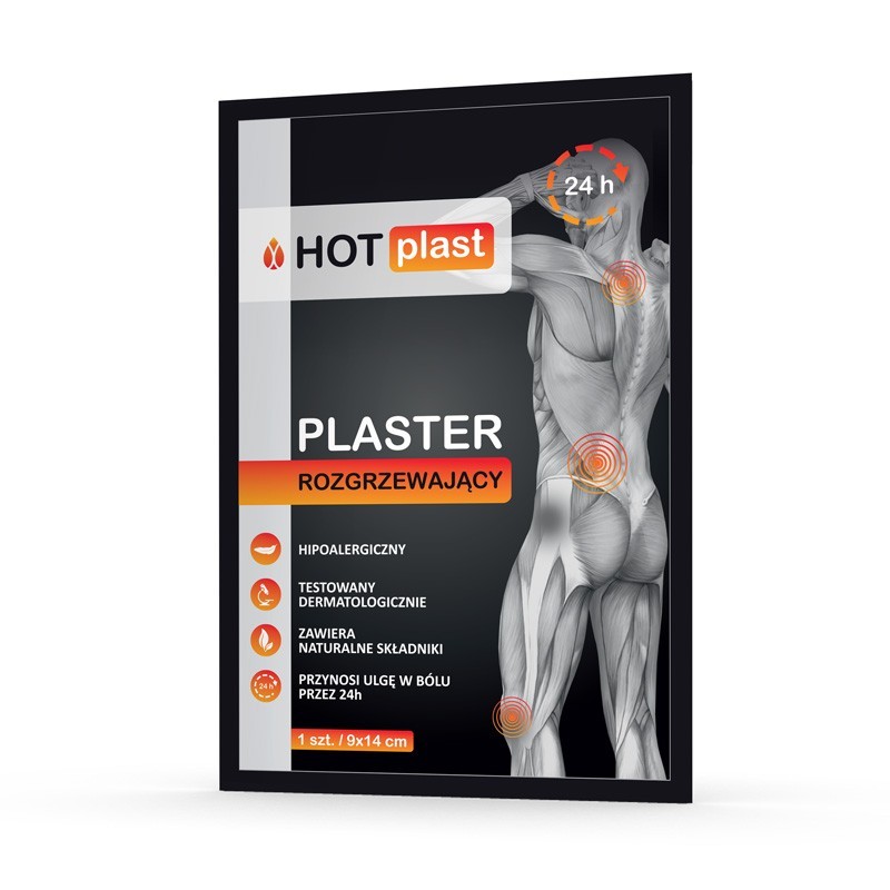 Plaster rozgrzewający HOT Plast PASO 9 cm x 14 cm 1 plaster 