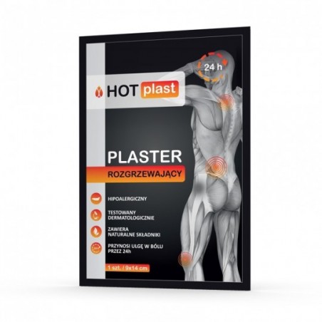  Plaster rozgrzewający HOT Plast PASO 9 cm x 14 cm 1 plaster 