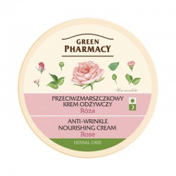 Green Pharmacy Krem do twarzy przeciwzmarszczkowy odżywczy - róża, 150 ml
