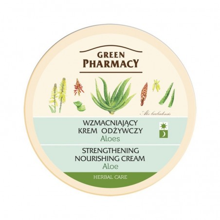  Green Pharmacy Krem do twarzy wzmacniający odżywczy - aloes, 150 ml 