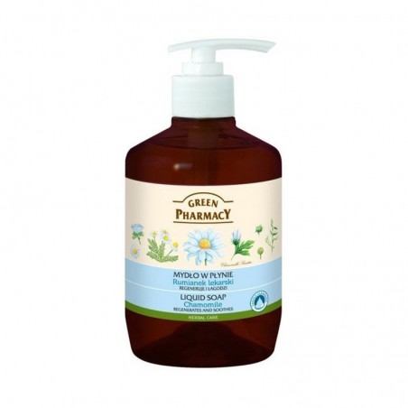  Green Pharmacy Mydło w płynie regenerujące i łagodzące - rumianek, 465 ml 