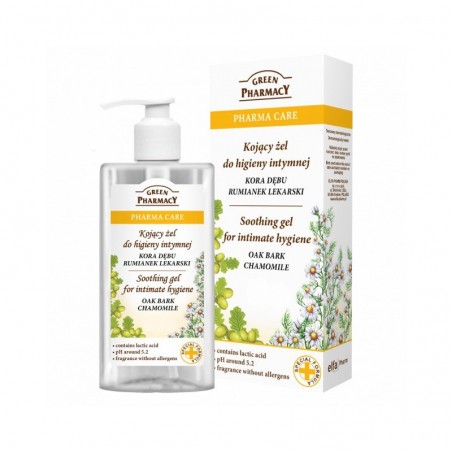 Green Pharmacy Pharma Care kojący żel do higieny intymnej kora dębu i rumianek, 300 ml