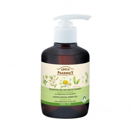  Green Pharmacy Żel do mycia twarzy dla skóry mieszanej i tłustej - zielona herbata, 270 ml 