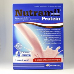 Olimp Nutramil complex protein o smaku truskawkowym, 6 sasztek