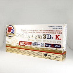 Olimp Gold Omega 3 D3+K2, 30 kapsułek