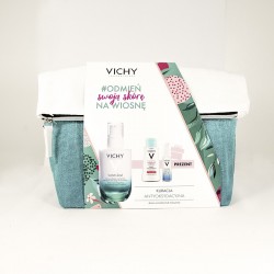 Vichy Zestaw kuracja antyoksydacyjna: Slow Age krem 50 ml + Mineral 89, 10 ml + Pure Thermale 3w1 mleczko 100 ml